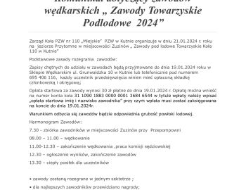 Zawody Towarzyskie Podlodowe Koło 110 Miejskie w Kutnie