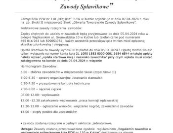 Otwarte Towarzyskie Zawody Spławikowe Koło 110 Miejskie w Kutnie