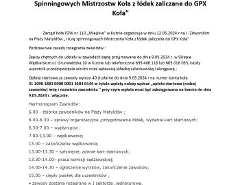I Zawody Spinningowe GPX koła 110 Miejskie w Kutnie